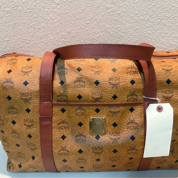 MCM Other - MCM Visetos Cognac Brown Monogram Duffel Bag